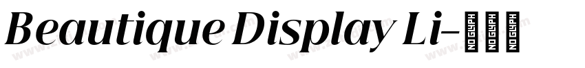 Beautique Display Li字体转换